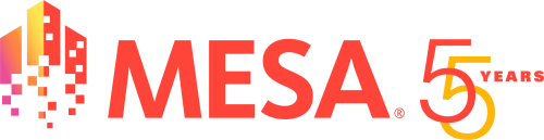 Mathematics Engineering Science Achievement (MESA) 55th years Logo